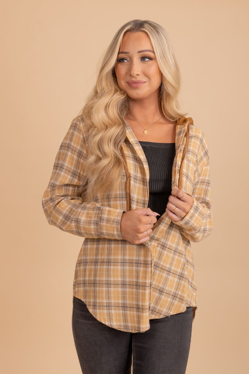 Be A Warrior Plaid Hooded Jacket