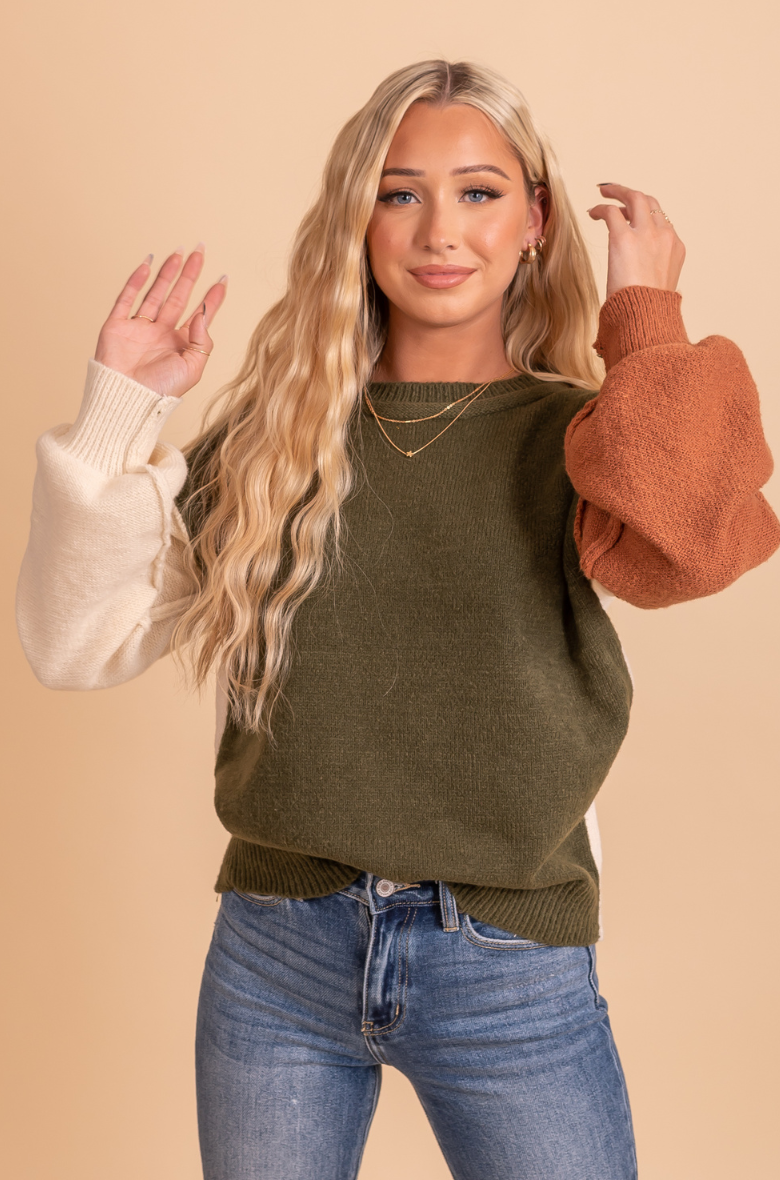 Be Anything Color Block Sweater