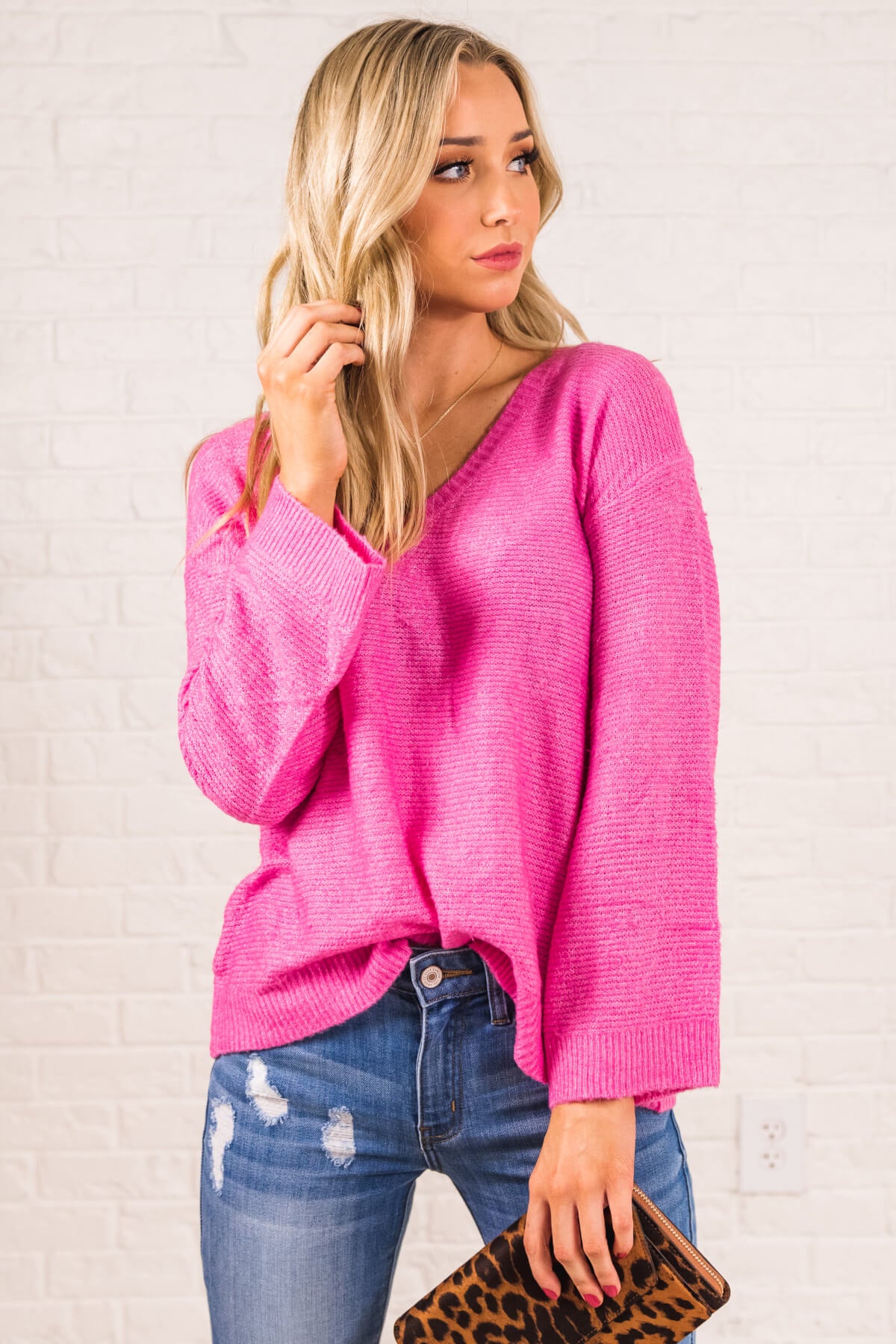 Hot Pink Boutique Lightweight Boutique Sweaters for Women