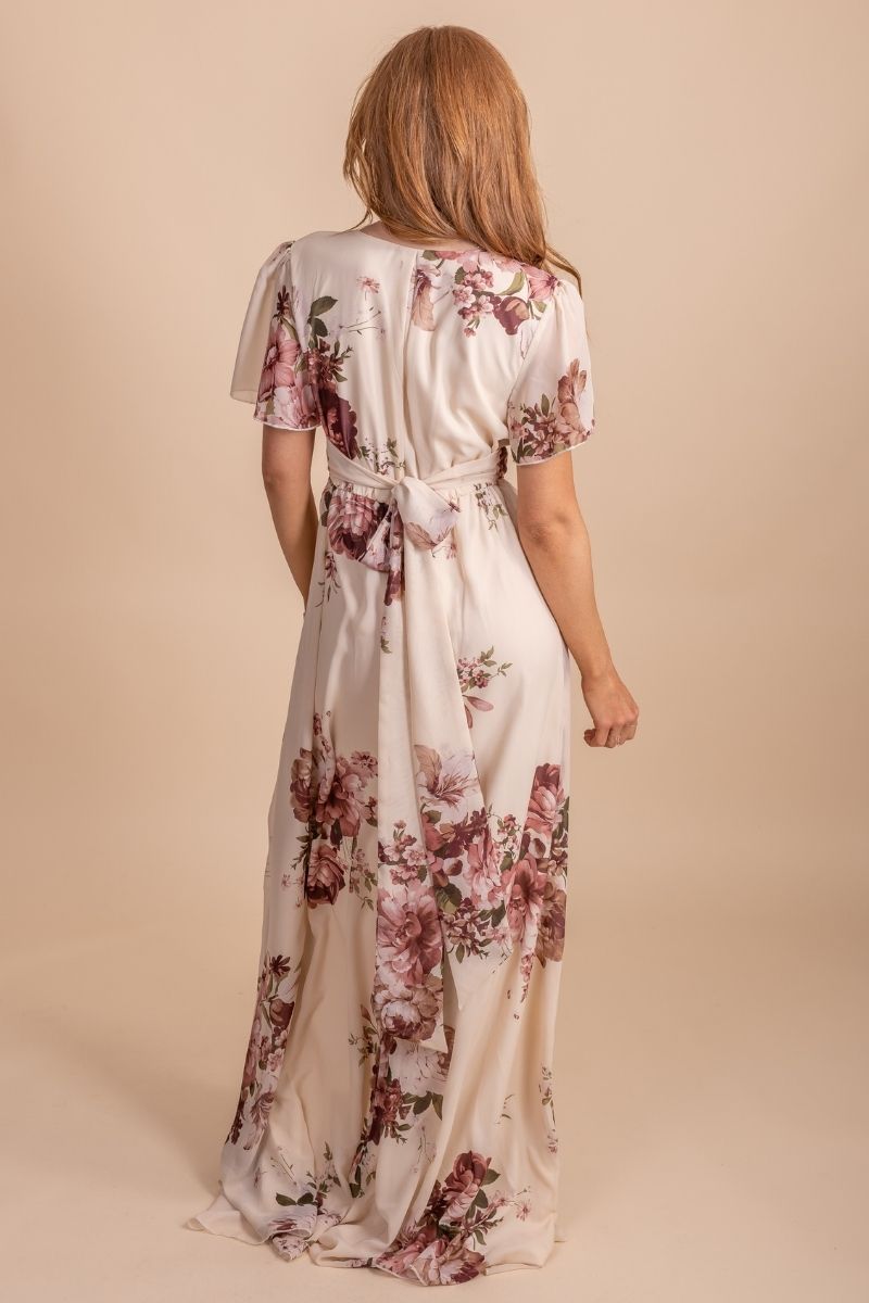 Women's floral maxi boutique dress