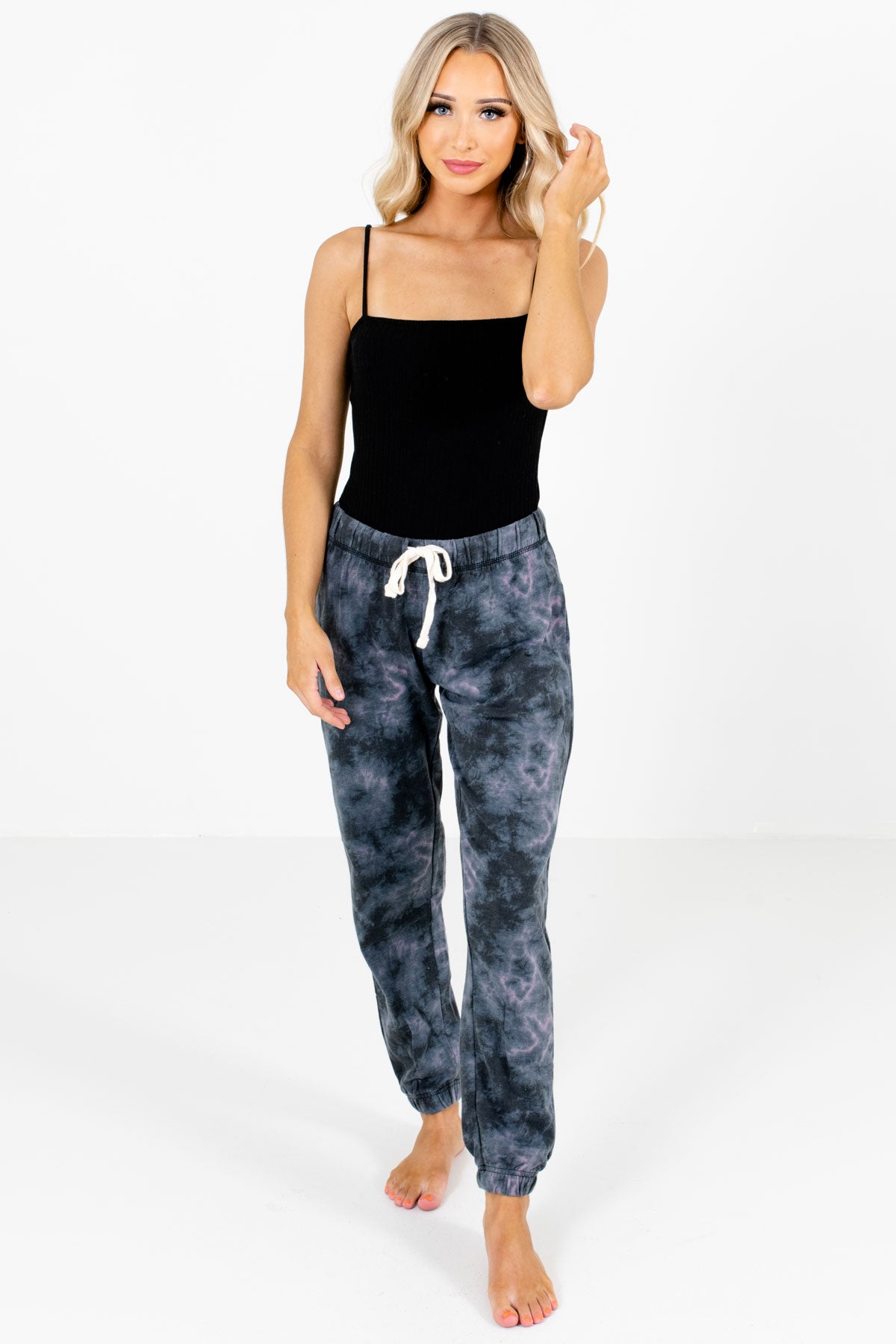 Women's Charcoal Gray Lightweight High-Quality Boutique Joggers