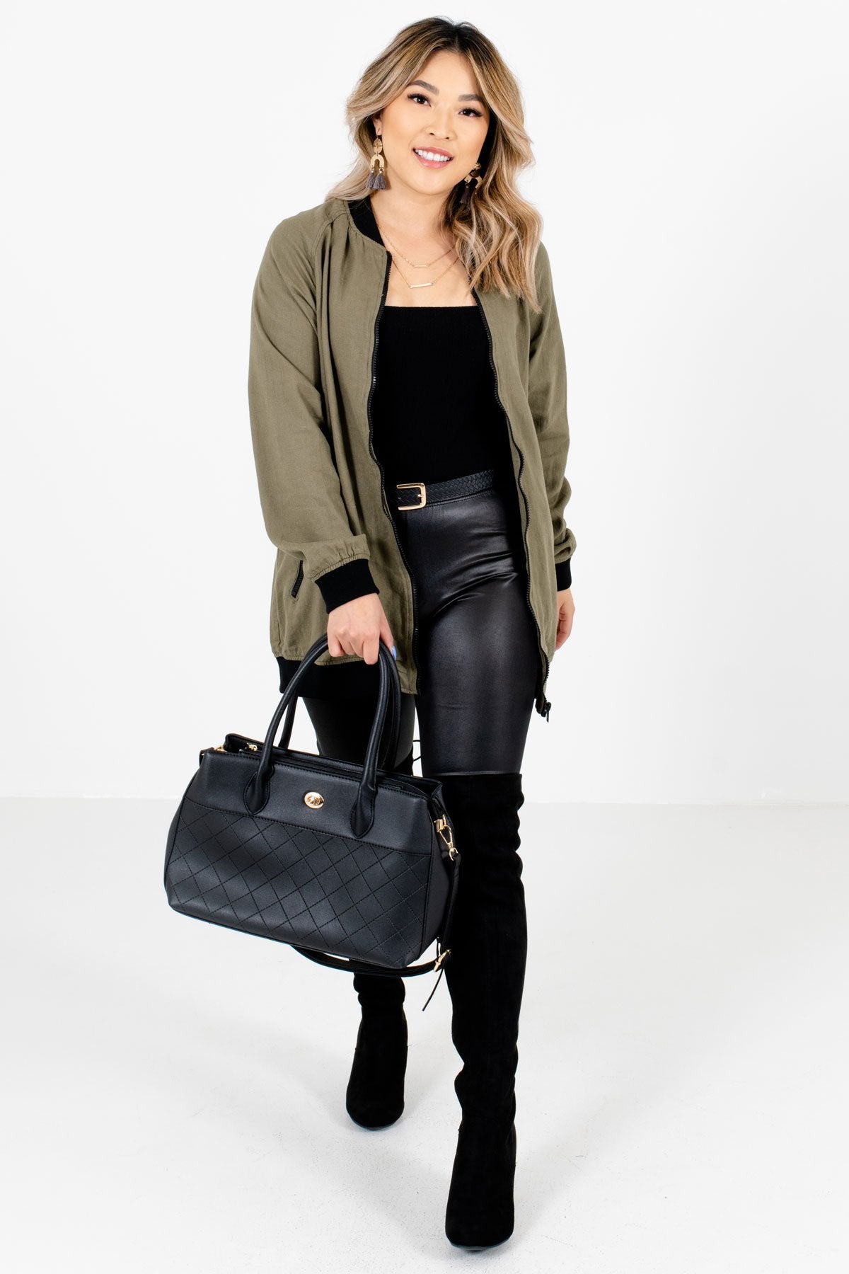 Women’s Olive Green Fall and Winter Boutique Clothing