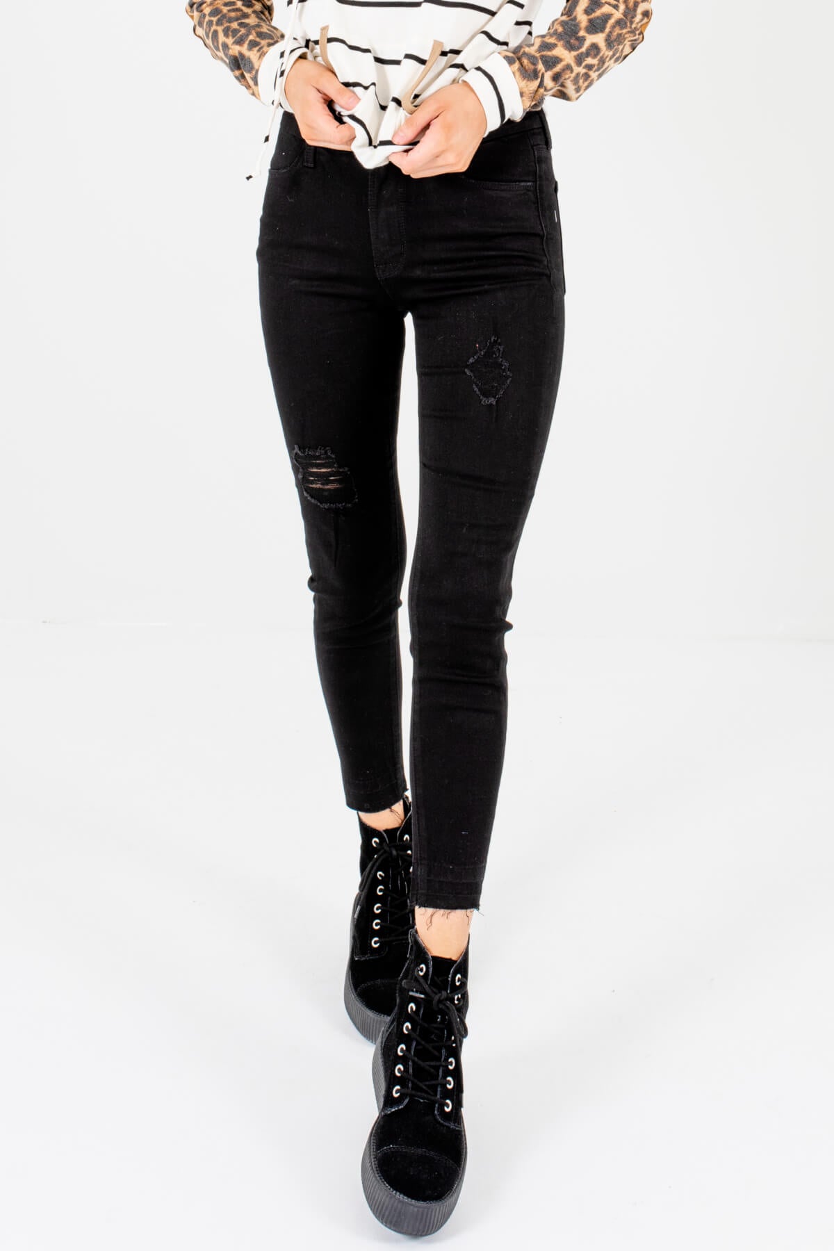 Women's Black Cute and Comfortable Boutique Skinny Jeans