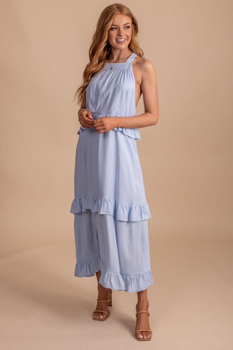 Boutique Blue Long Dress for Women