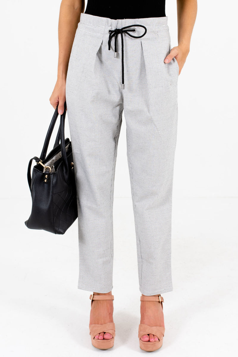 Take Charge White Patterned Pants