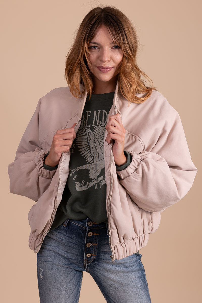 women's boutique baggy utility jacket