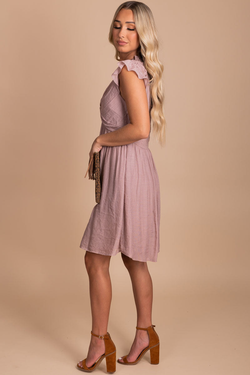 women's pink mini dress for spring and summer