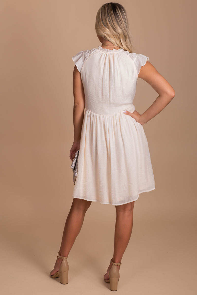 women's white mini dress for spring and summer