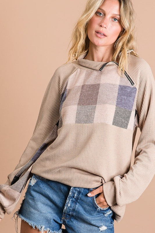 Double Knit Ribbed Pullover