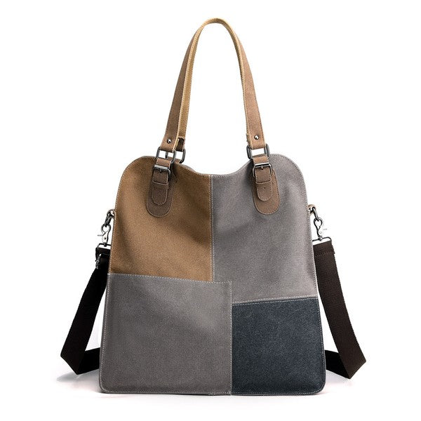 Ella Colorblock Canvas Tote