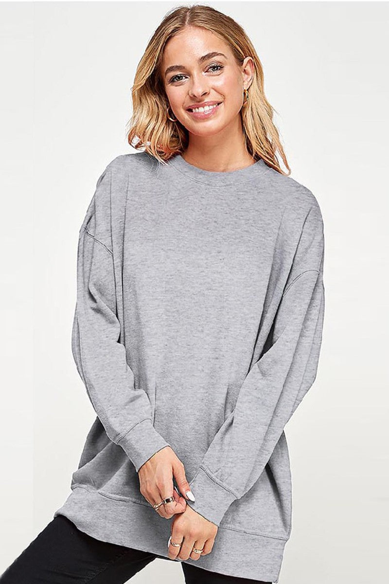 Fleece Oversized Basic Sweatshirt