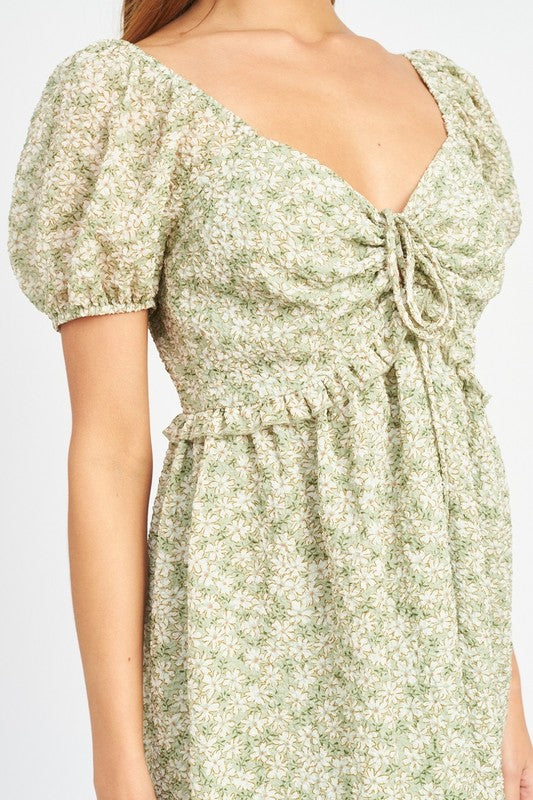 Lou Lou Mini Dress in bella floral print