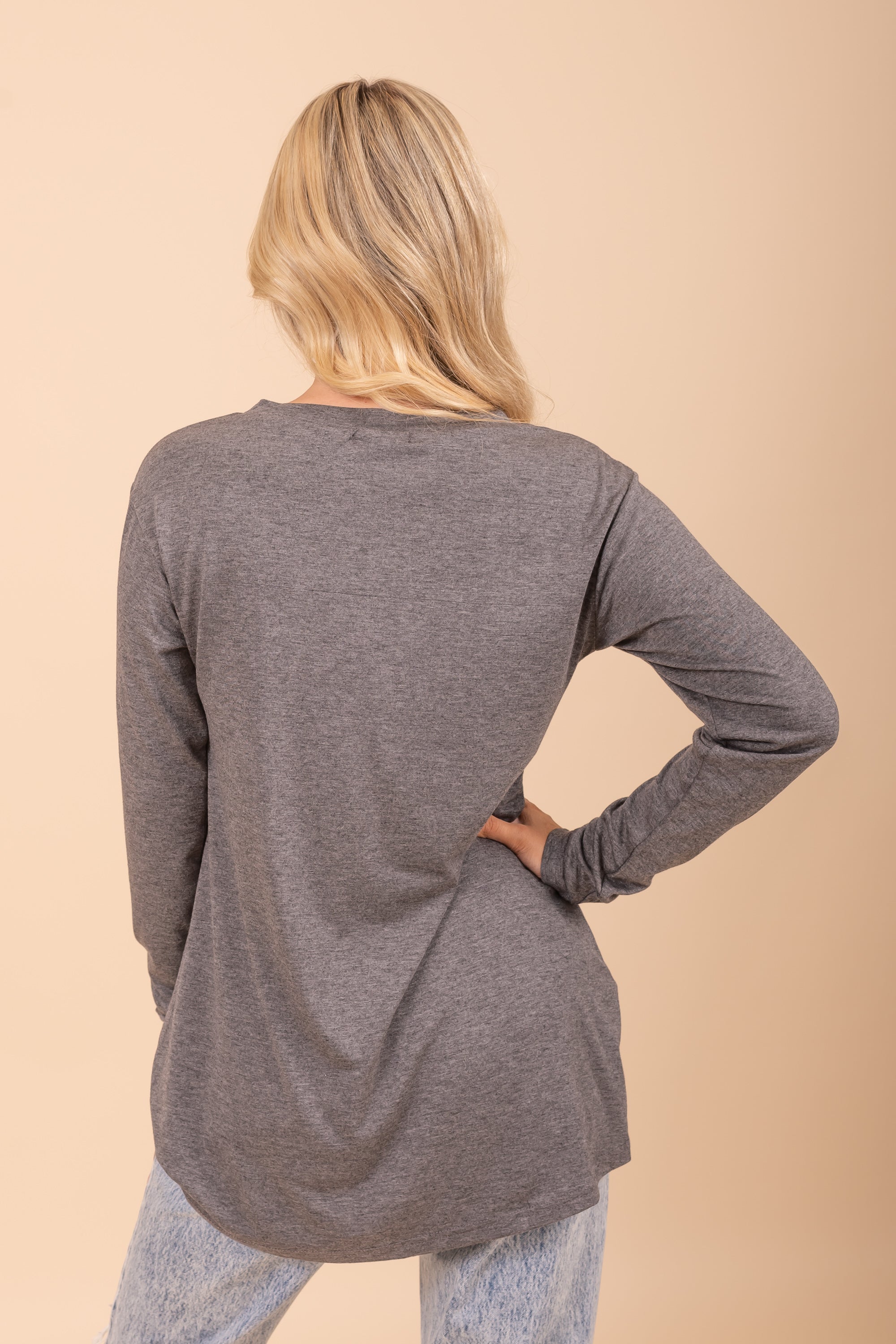 Long Sleeve Side Knot Top