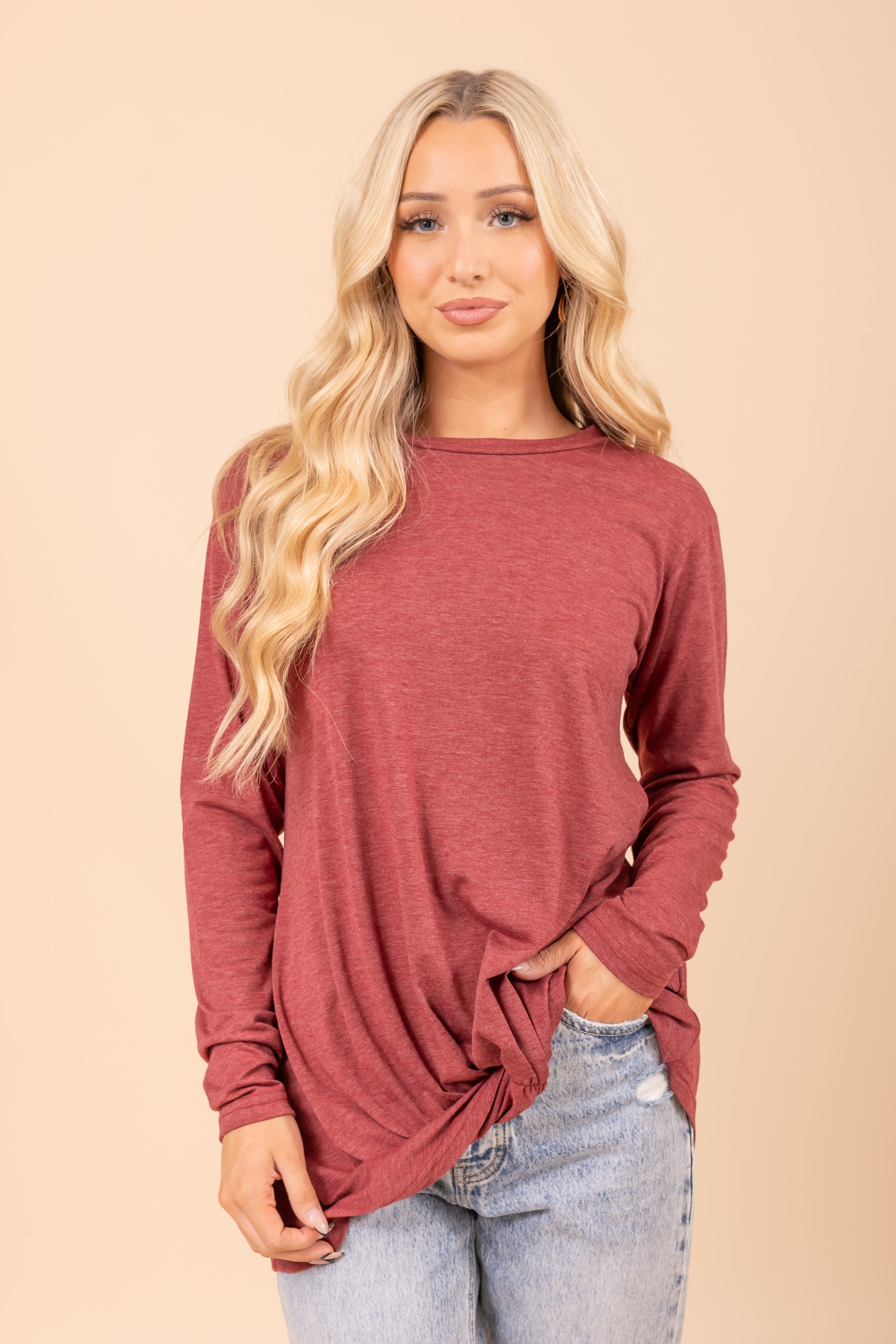 Long Sleeve Side Knot Top