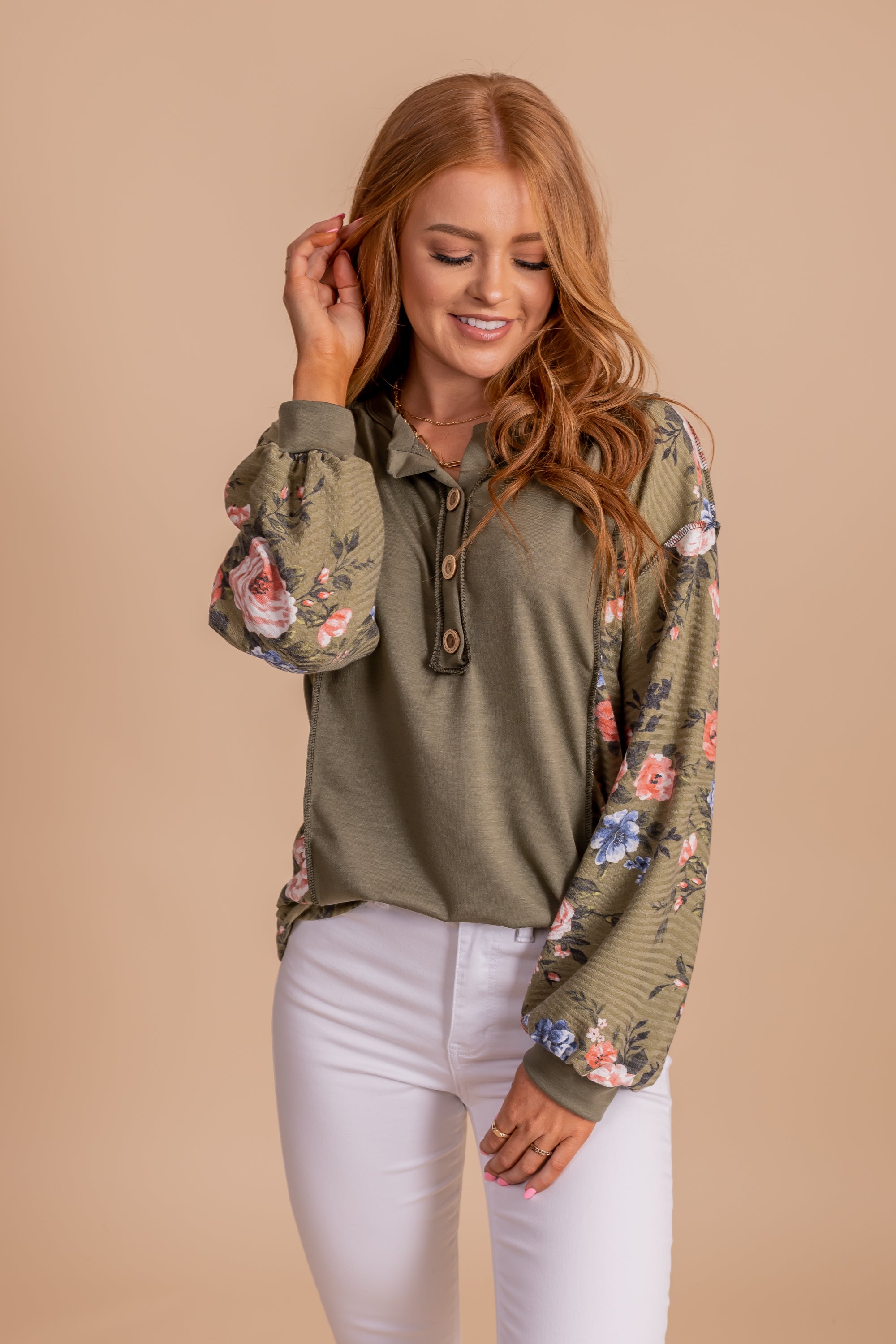 Back in Time Floral Sleeve Top