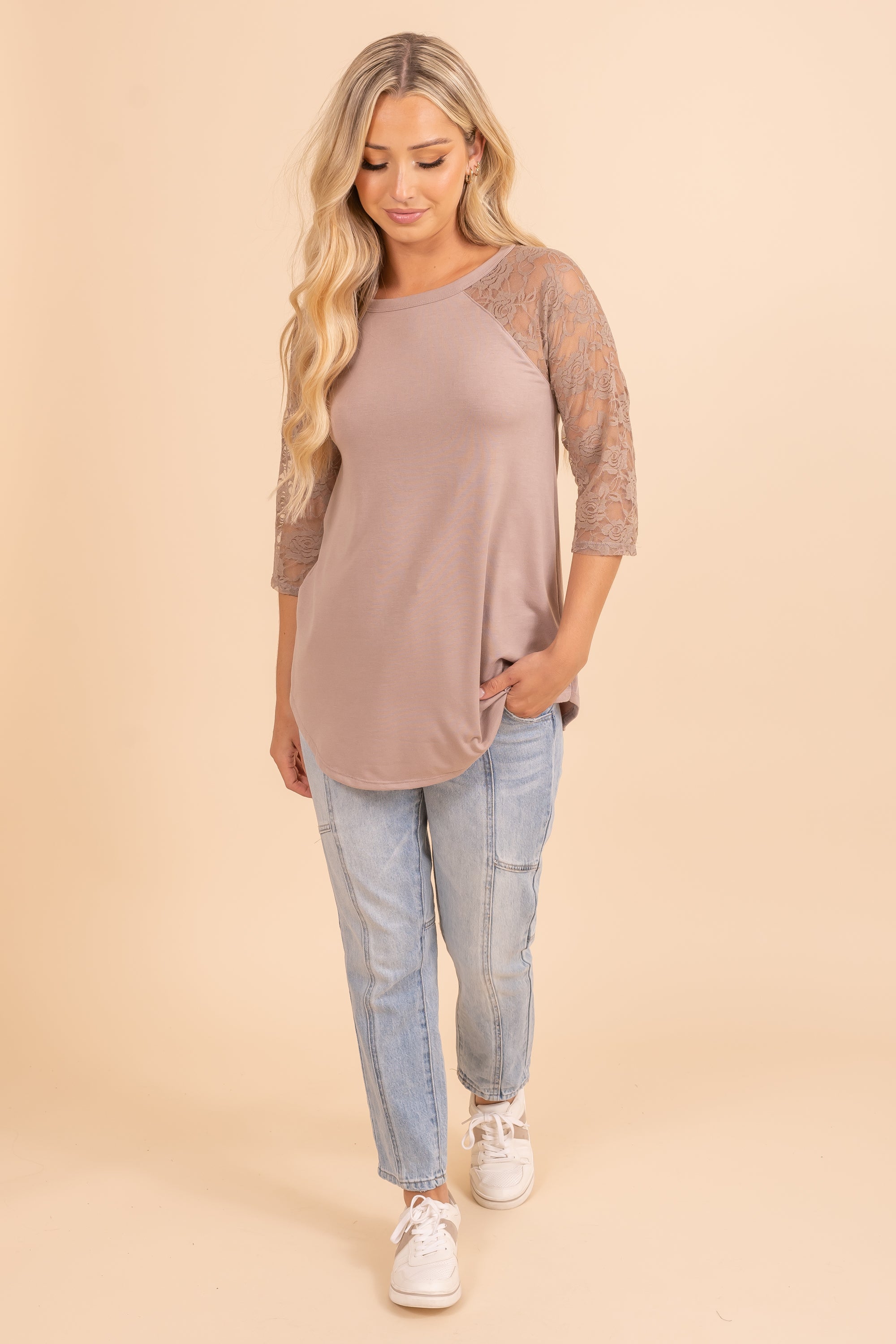 First Love Lace Sleeve Top