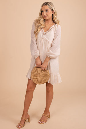 Keep It Real Swiss Dot Mini Dress