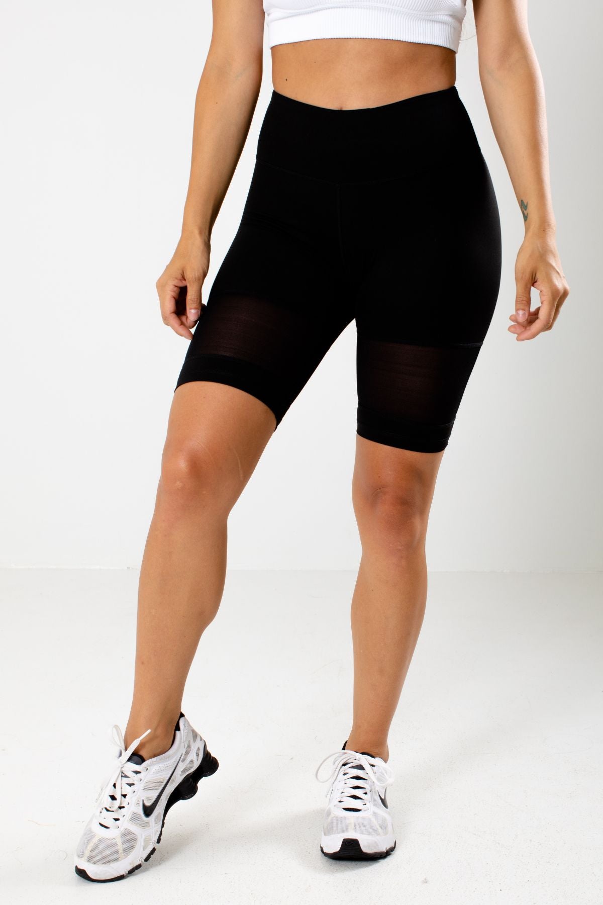 Black High Waisted Boutique Biker Shorts for Women