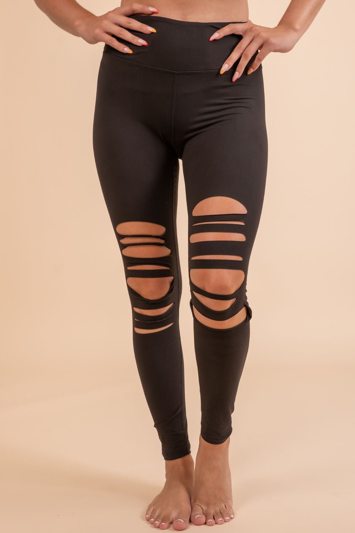 Punk Rock Style Skinny Pants For Women Slim Cut Out, Fantasy Ripped Leggings  With Holes In Black And White Colors M XXL From Bestielady, $4.89 |  DHgate.Com