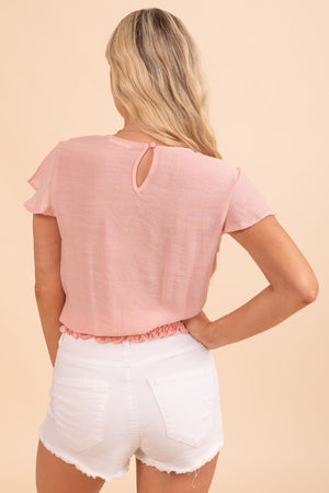 Choose Love Crochet Detail Top