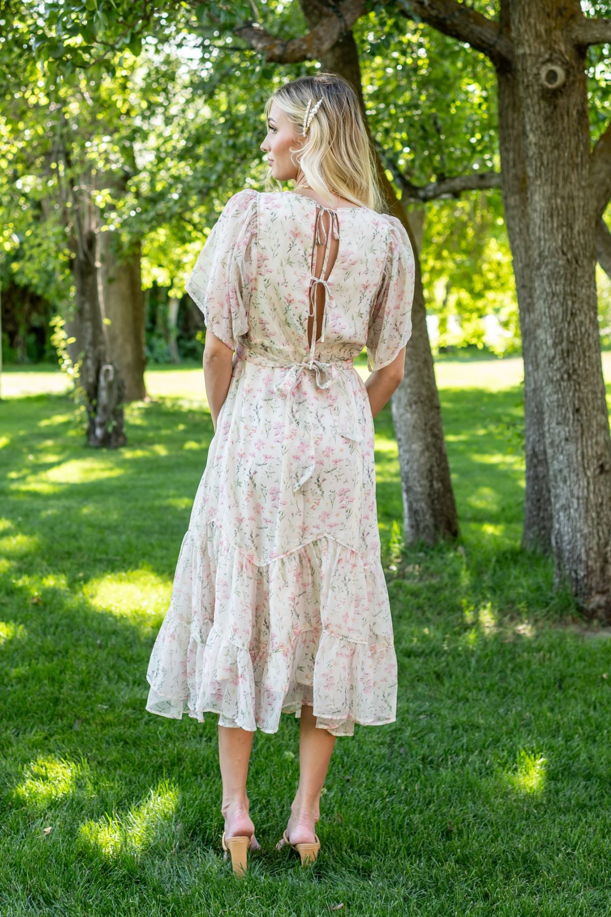 Dahlia Floral Midi Dress | Bella Ella Boutique