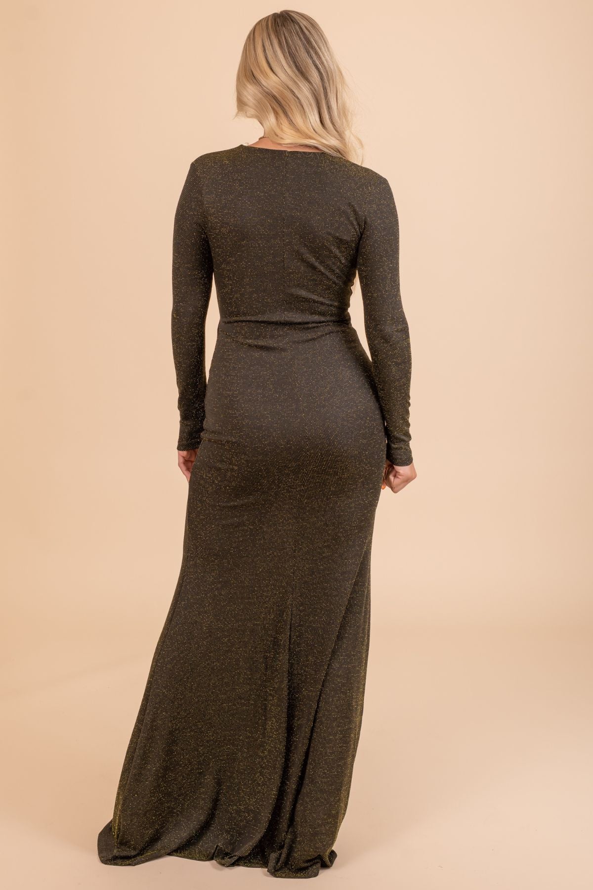 Confident Woman Long Sleeve Maxi Dress