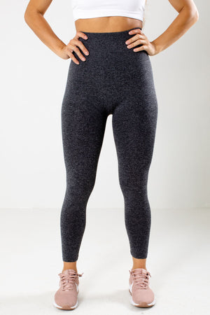 Dark Gray High Waisted Boutique Activewear Leggings for Women
