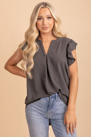Nothing Compares Flutter Sleeve Blouse