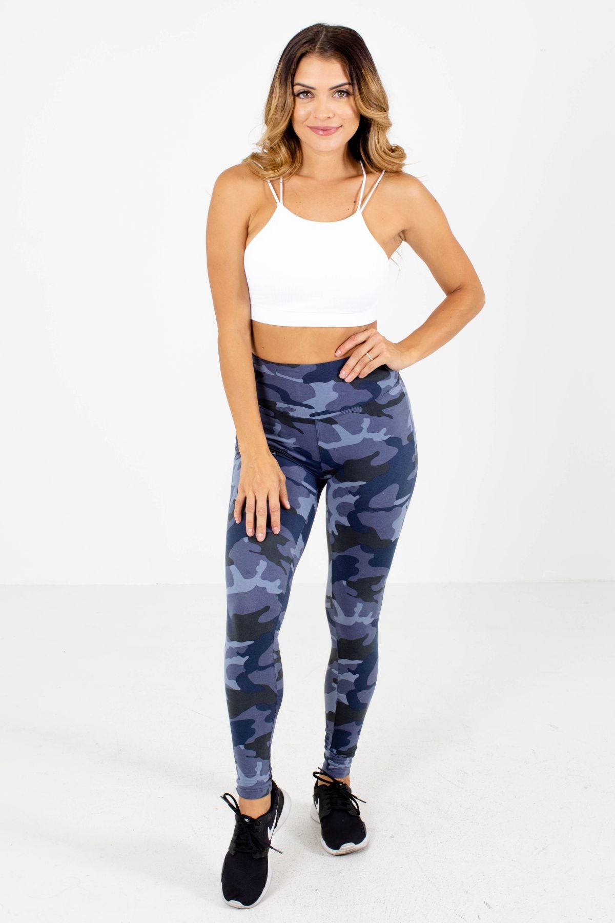 Blue High Waisted Boutique Activewear Leggings