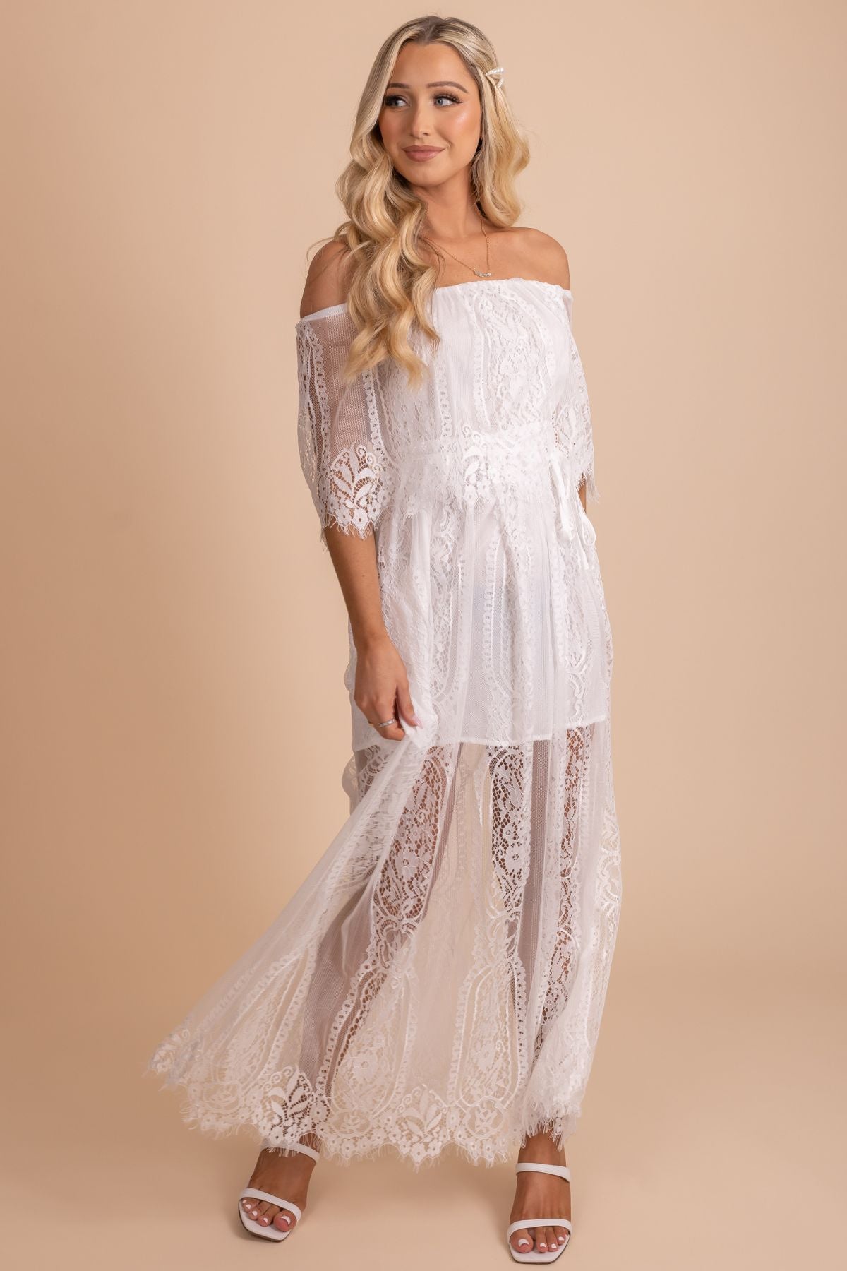 Be Mine For Life Lace Maxi Dress
