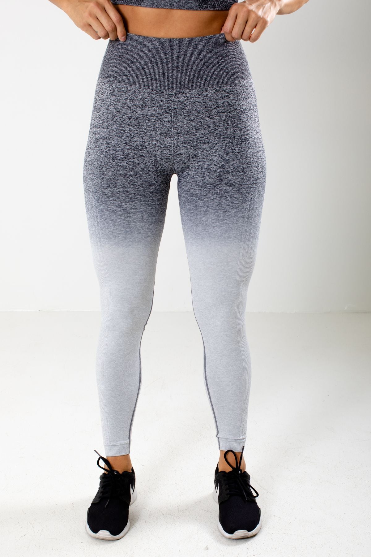 Women's Gray Ombre Boutique Activewear Leggings