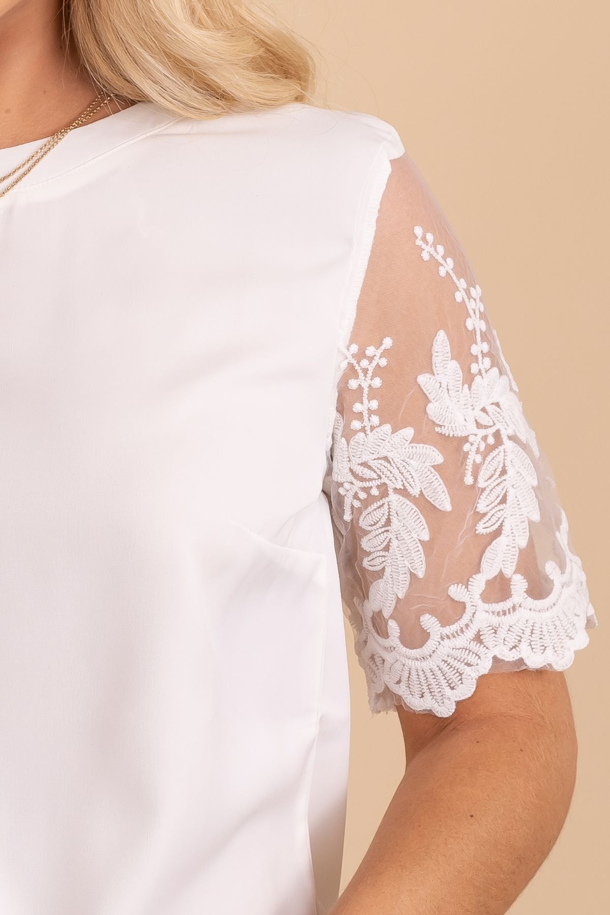 Lisa Marie White Embroidered Top