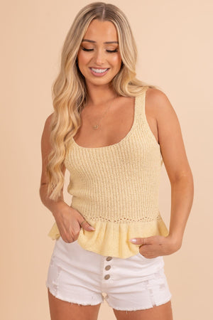 Tender Love Knit Tank Top