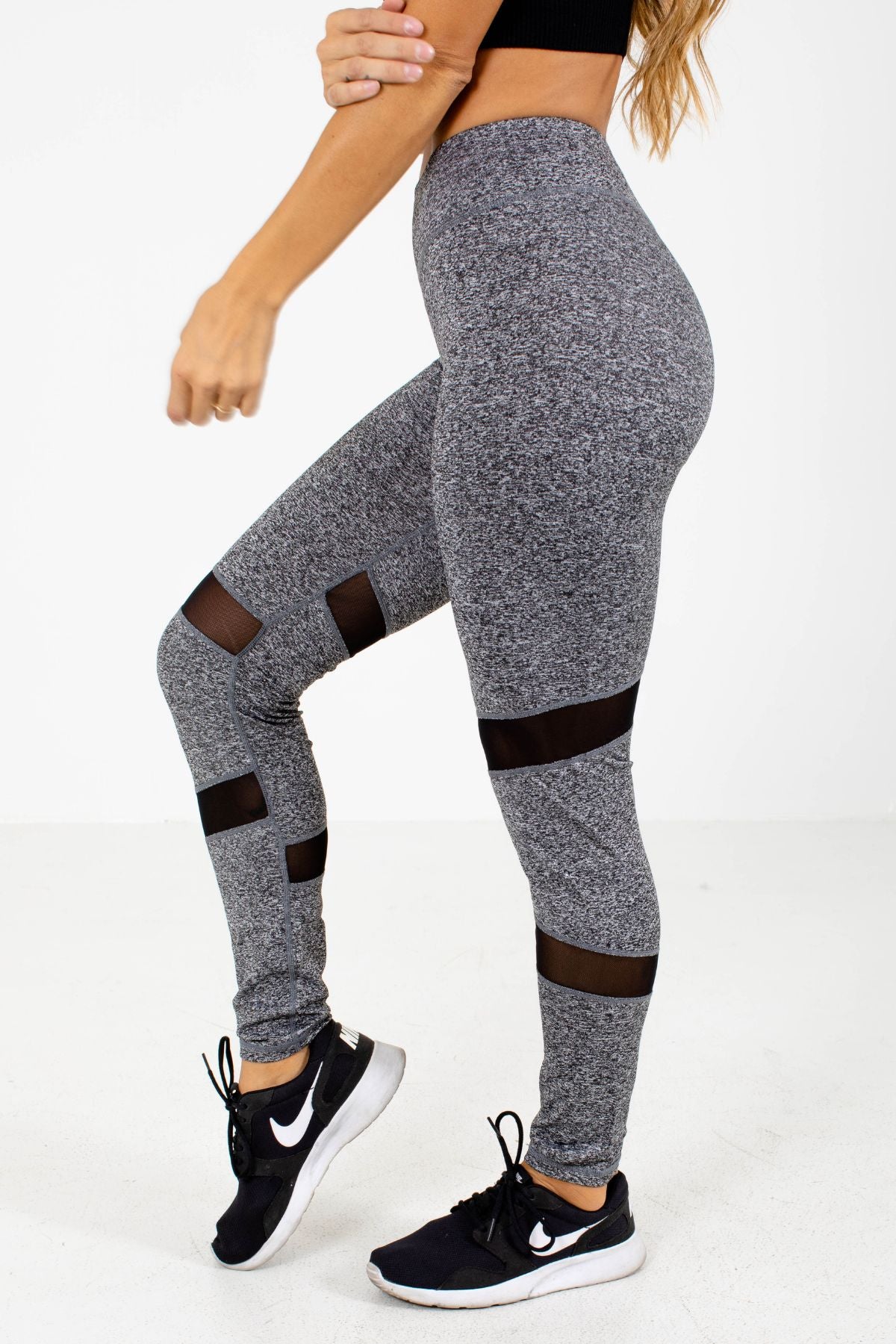 Gray Cute and Comfortable Boutique Activewear Leggings for Women