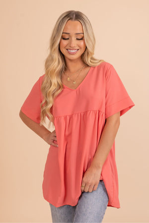 Easily Adored Short Sleeve Blouse