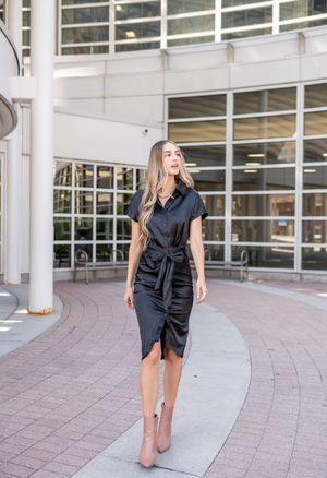 Aleena Button Down Midi Dress