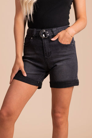 Summer Fun Denim Shorts - Black