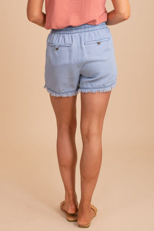 Talk to Me Chambray Shorts