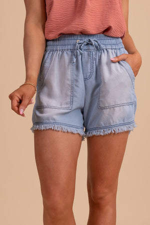 Talk to Me Chambray Shorts