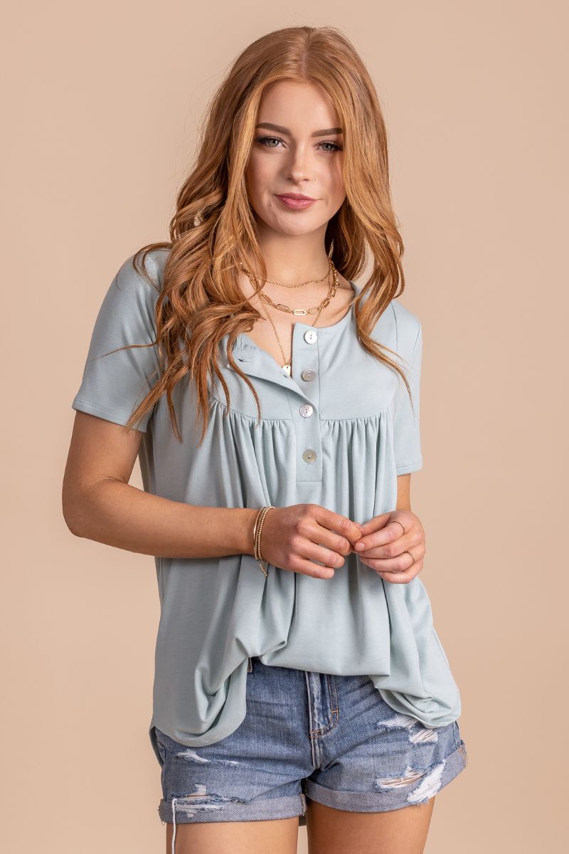A New Day Pleated Top