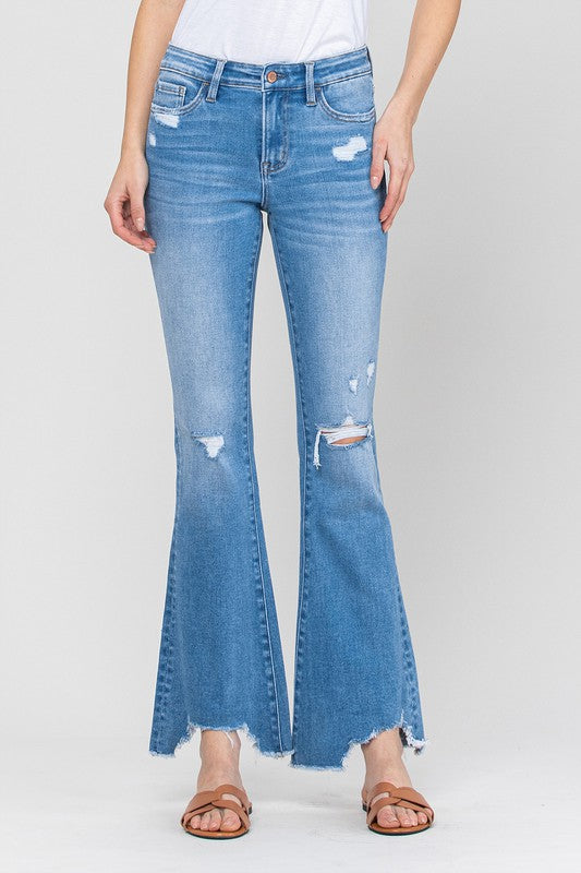 Handle With Flare Denim Jeans - Flying Monkey Jeans