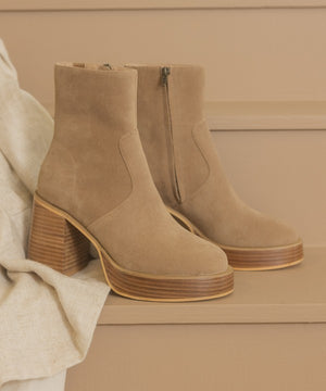 Khaki Platform Boots