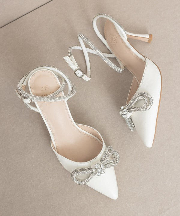 White Heel with Bow 