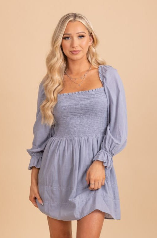 Go With The Waves Square Neck Mini Dress