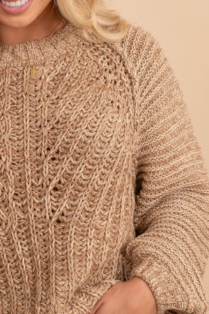Oversized comfortable fit knit sweater