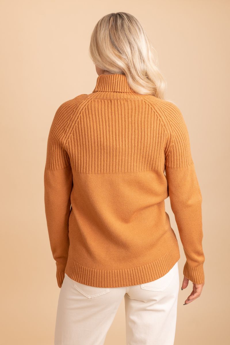 ribbed dark orange high quality sweater