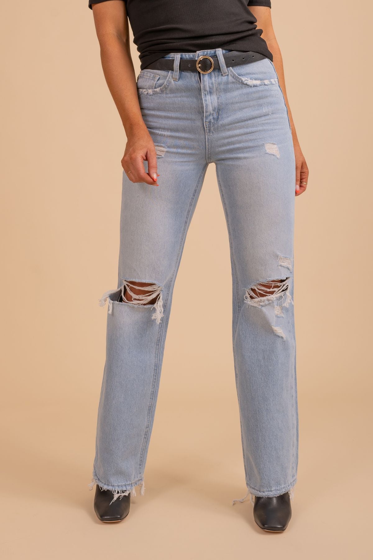 Womens light wash jeans