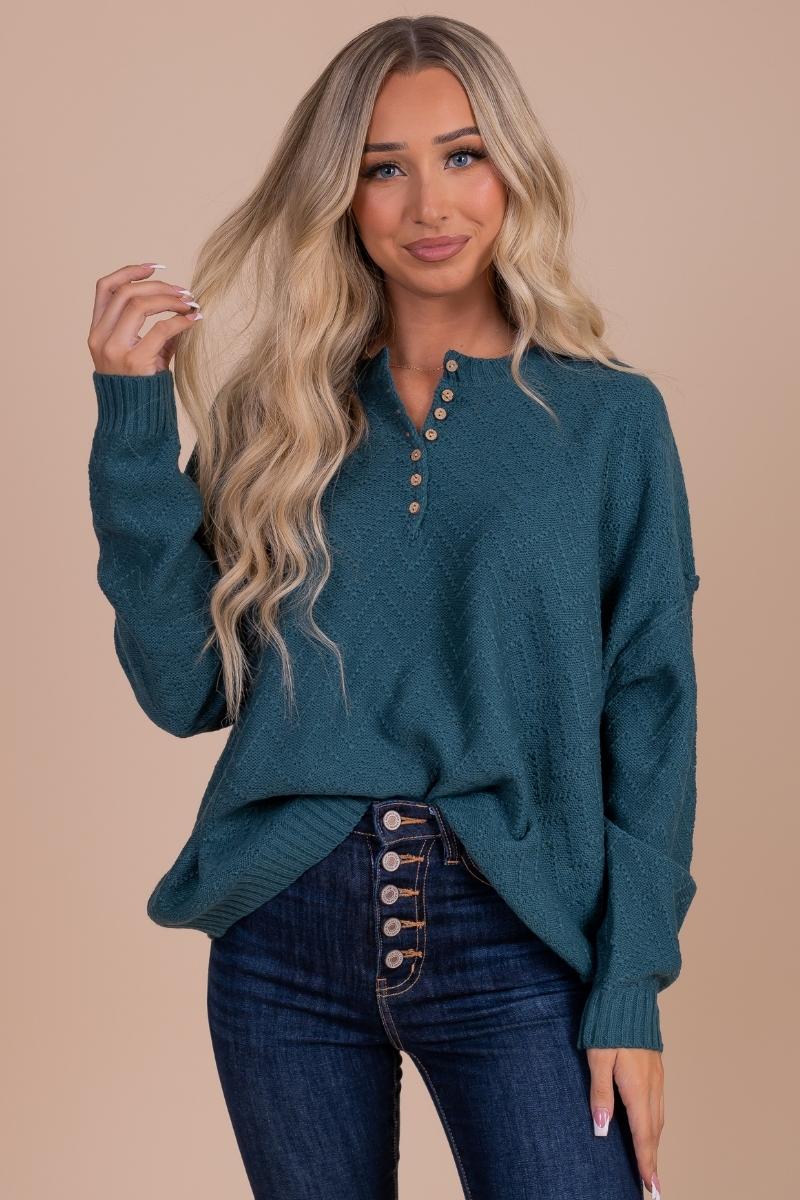 Hills and Horizons Long Sleeve Knit Sweater