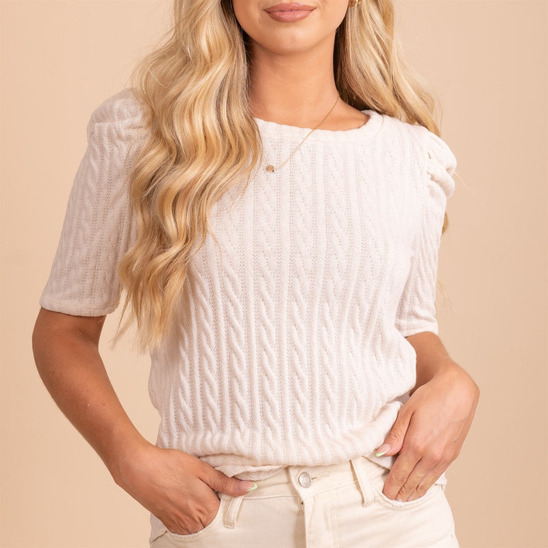 Ruched Sleeve Top | 3 Colors