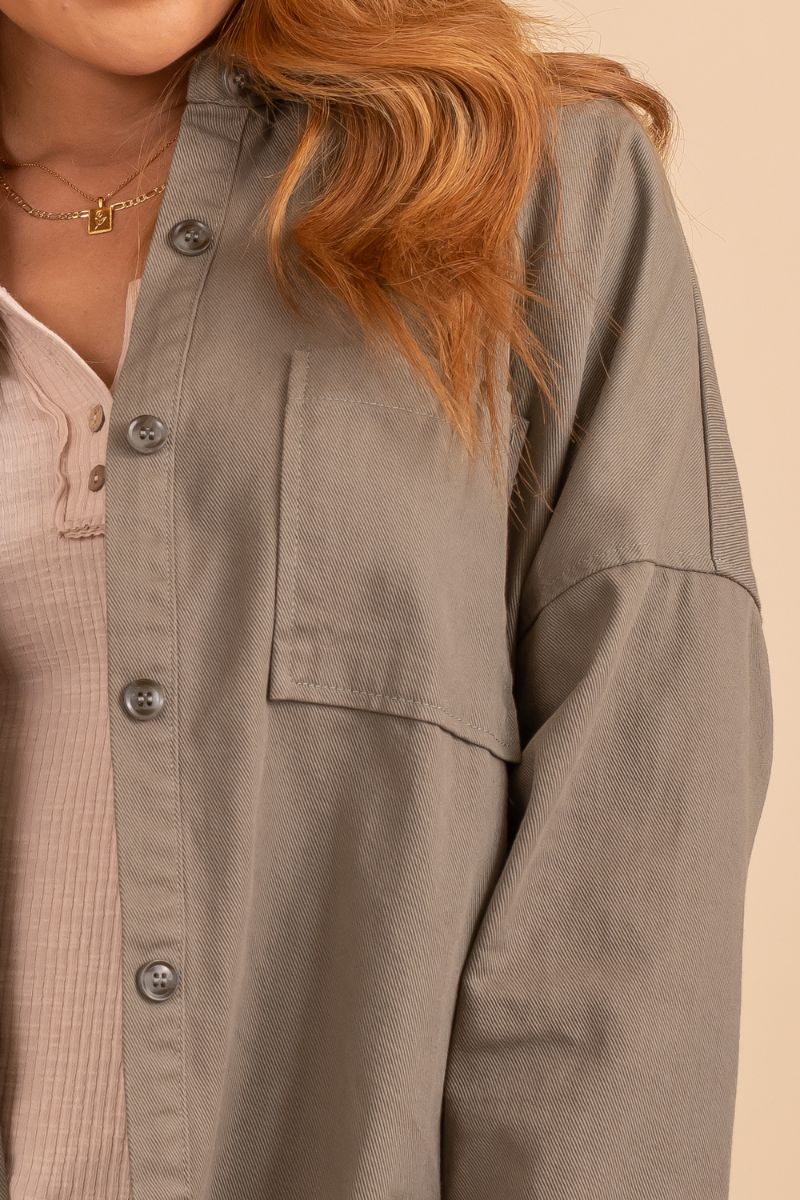 womans high quality button up collared jacket